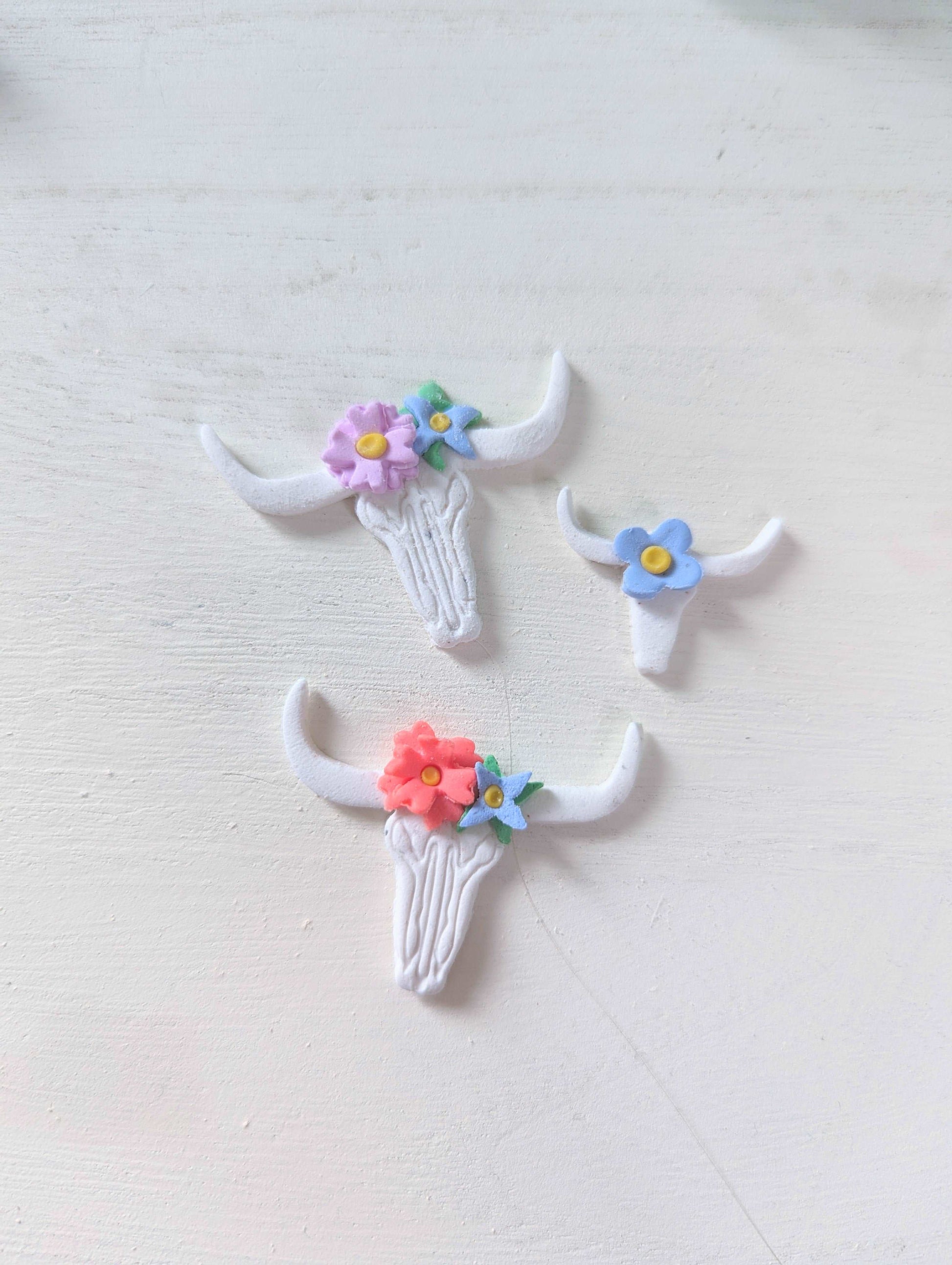 boho cow skull polymer clay cutter uk set jewellery craft