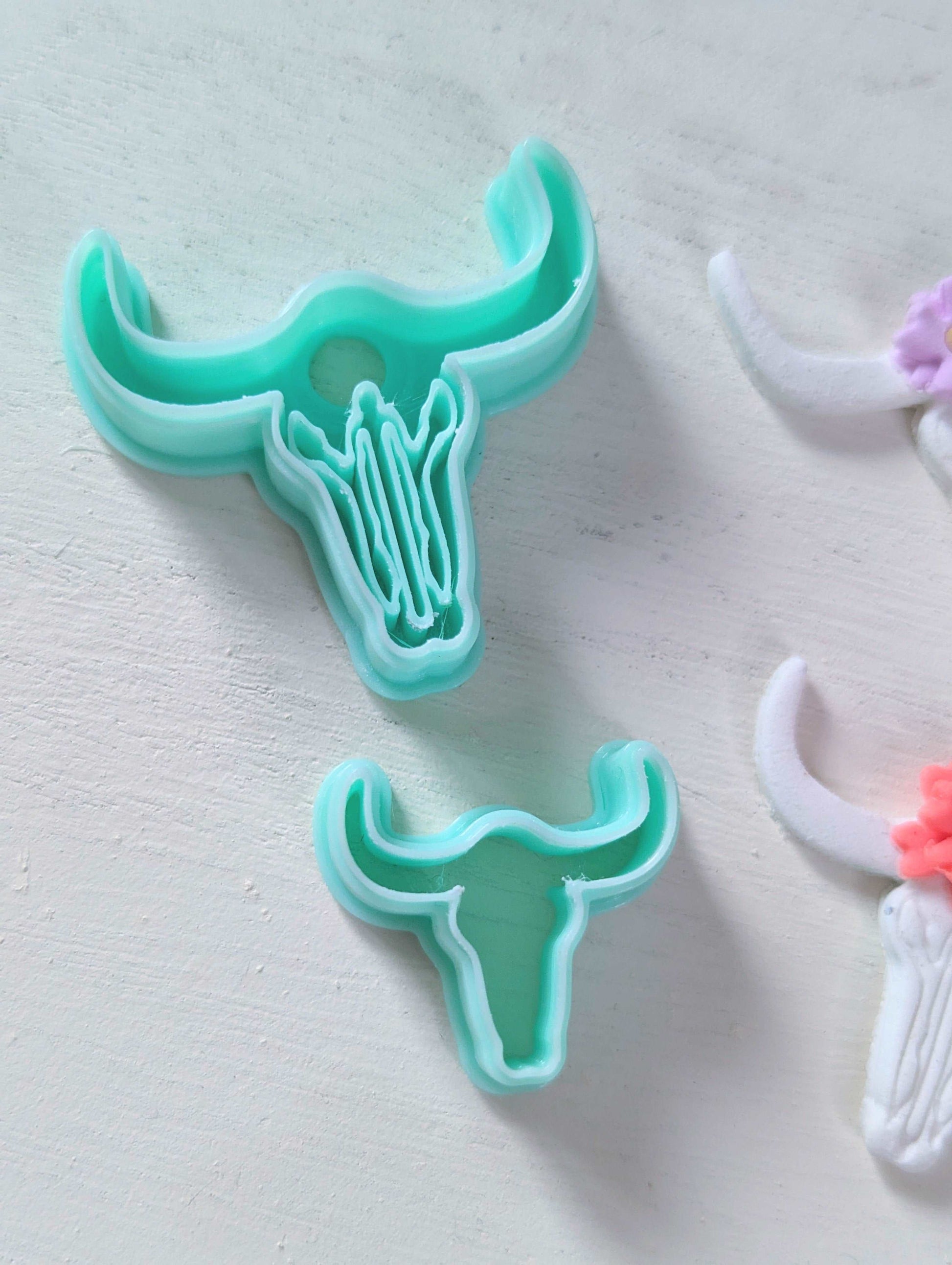 boho cow skull polymer clay cutter uk set jewellery craft