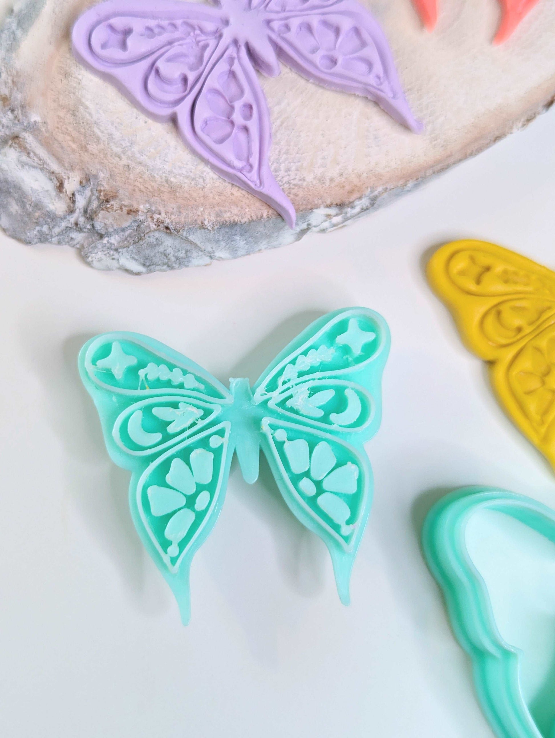 butterfly polymer clay cutter uk stamp set
