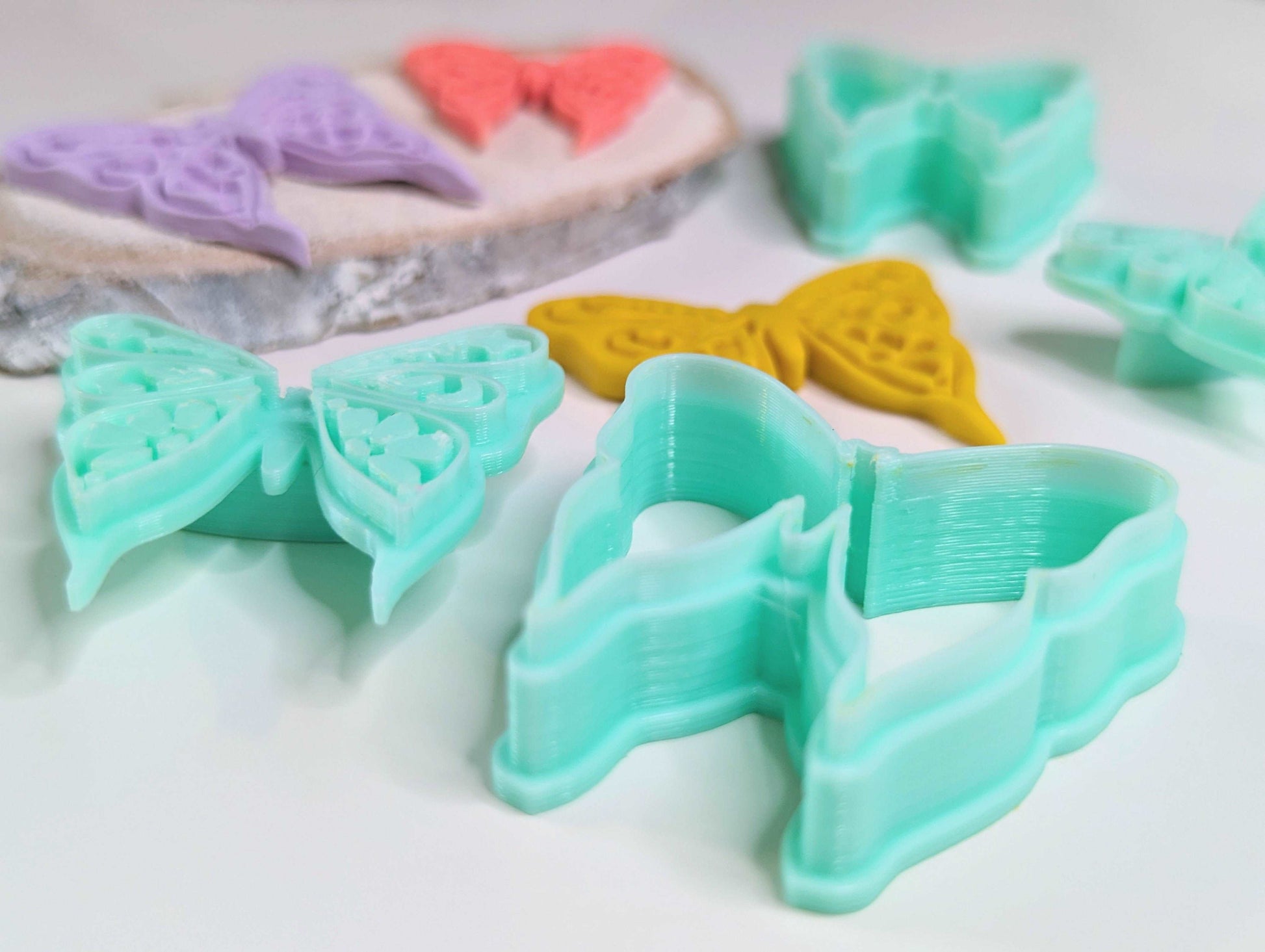 butterfly polymer clay cutter uk stamp set