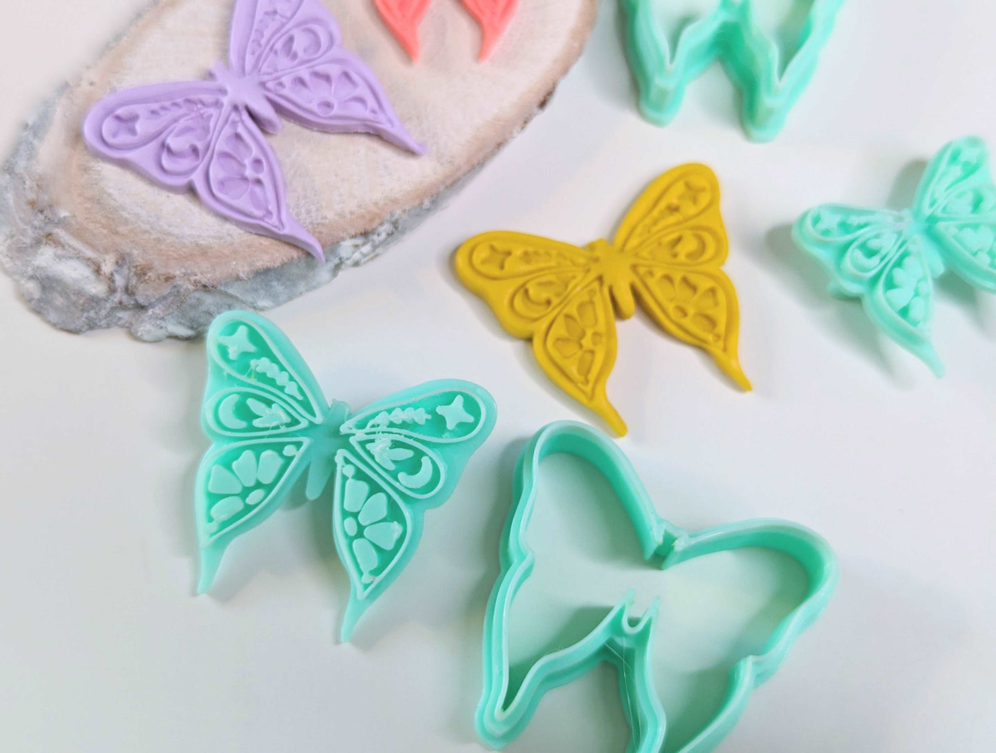 butterfly polymer clay cutter uk stamp set