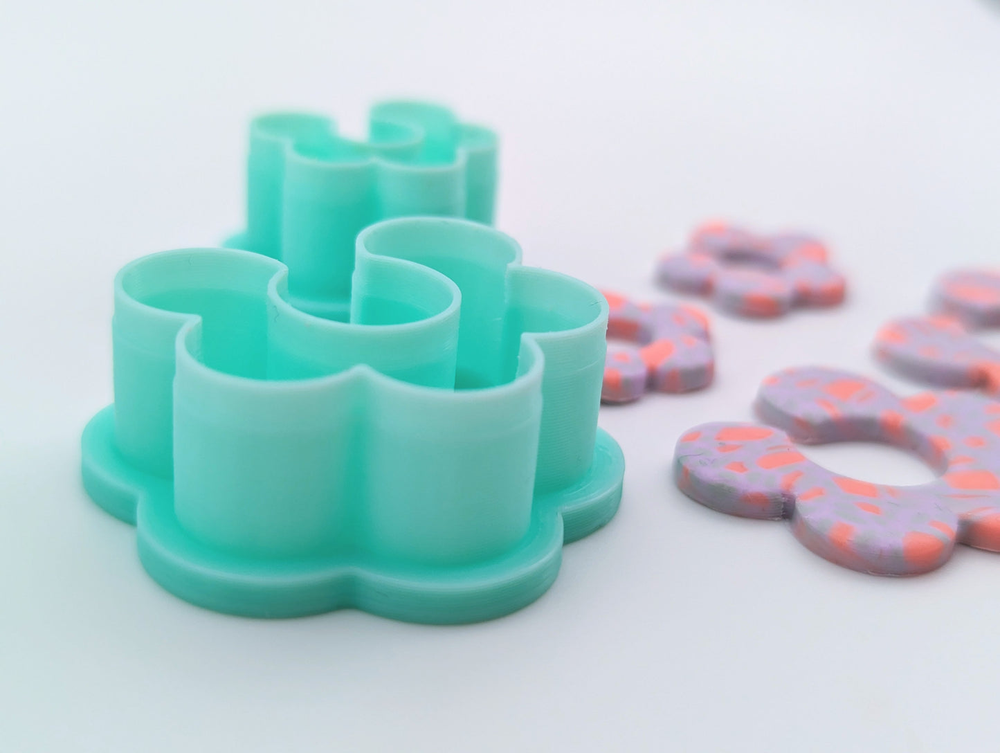 Split flower ring, Frill polymer clay jewellery cutter set