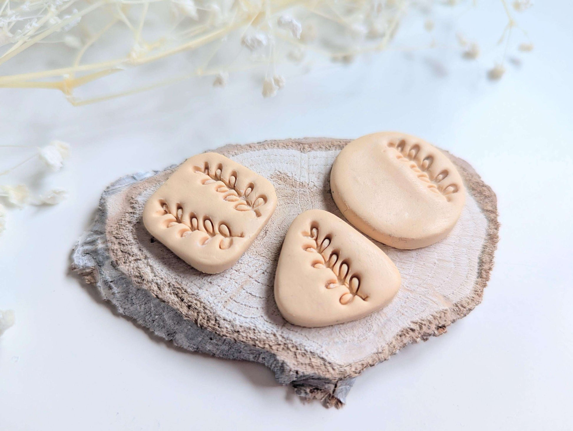 Micro Laurel leaf Clay stamp set