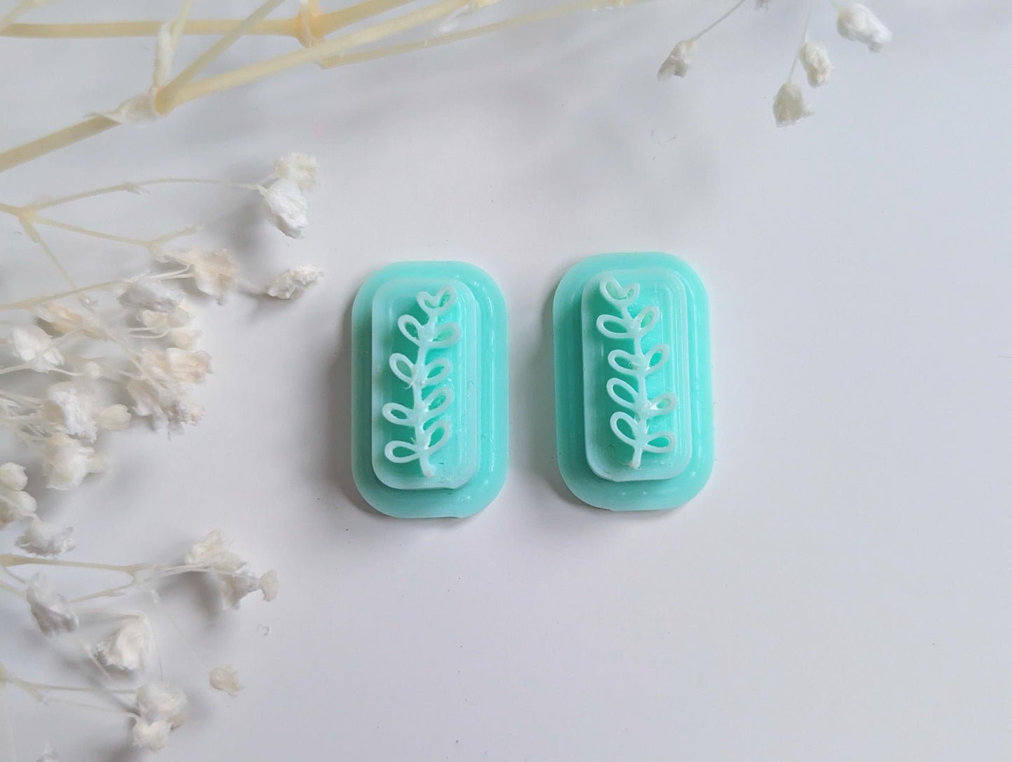 Micro Laurel leaf Clay stamp set