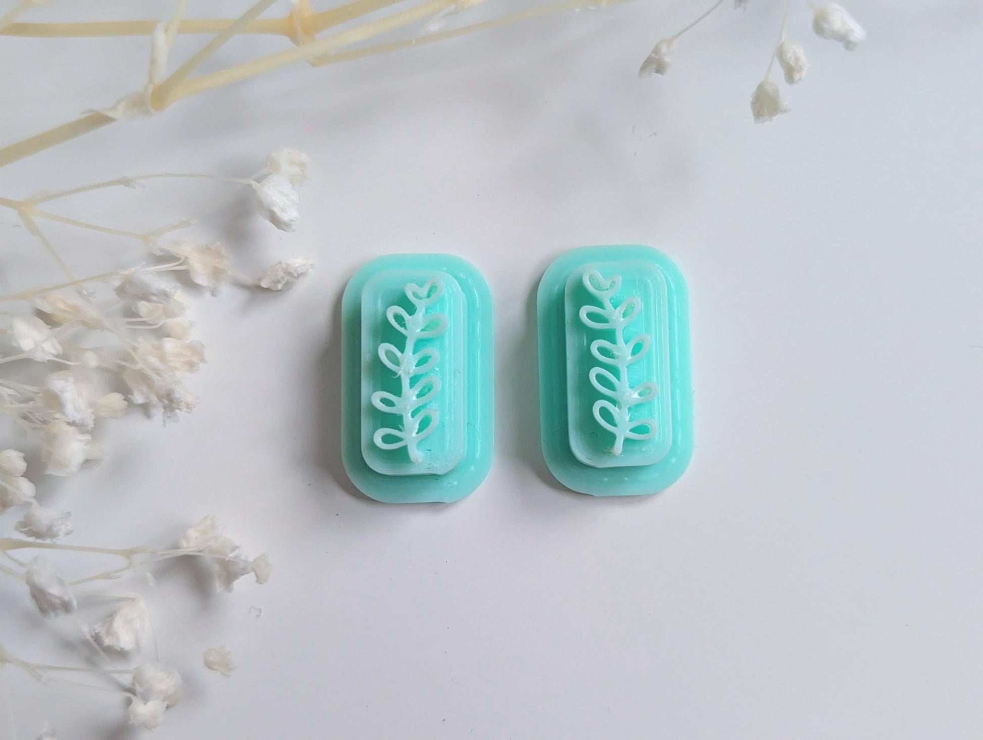 Micro Laurel leaf Clay stamp set