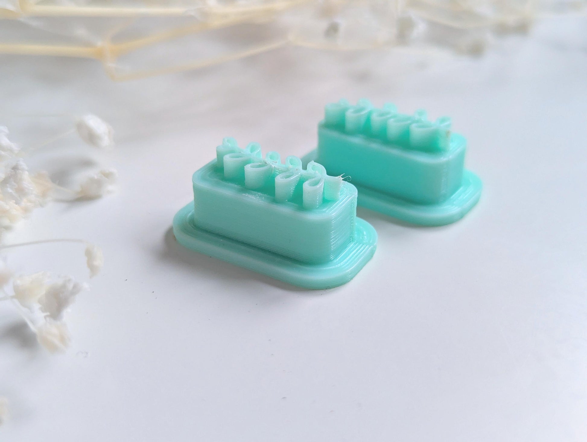 Micro Laurel leaf Clay stamp set