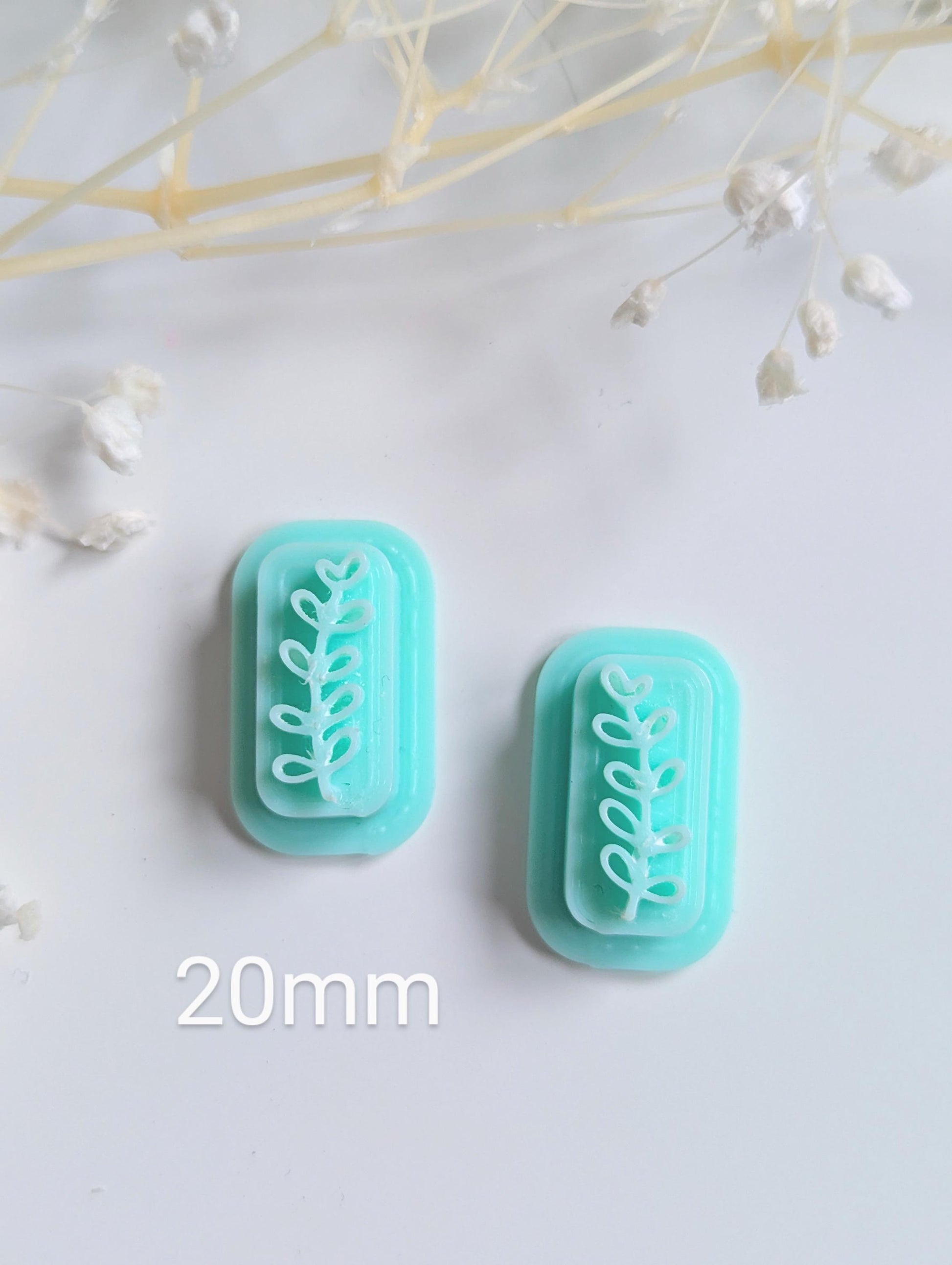 Micro Laurel leaf Clay stamp set