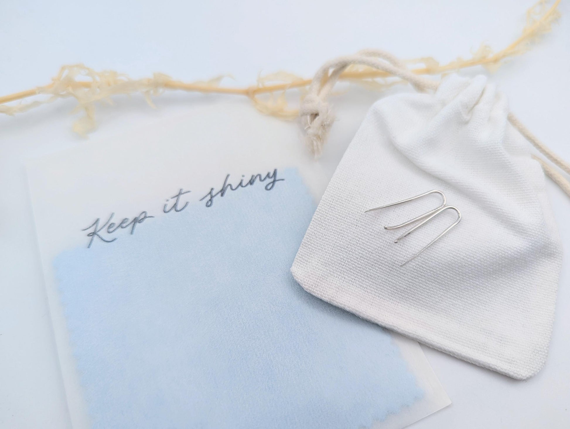 Textured sterling silver Ear climbers - cotton bag and cleaning cloths included