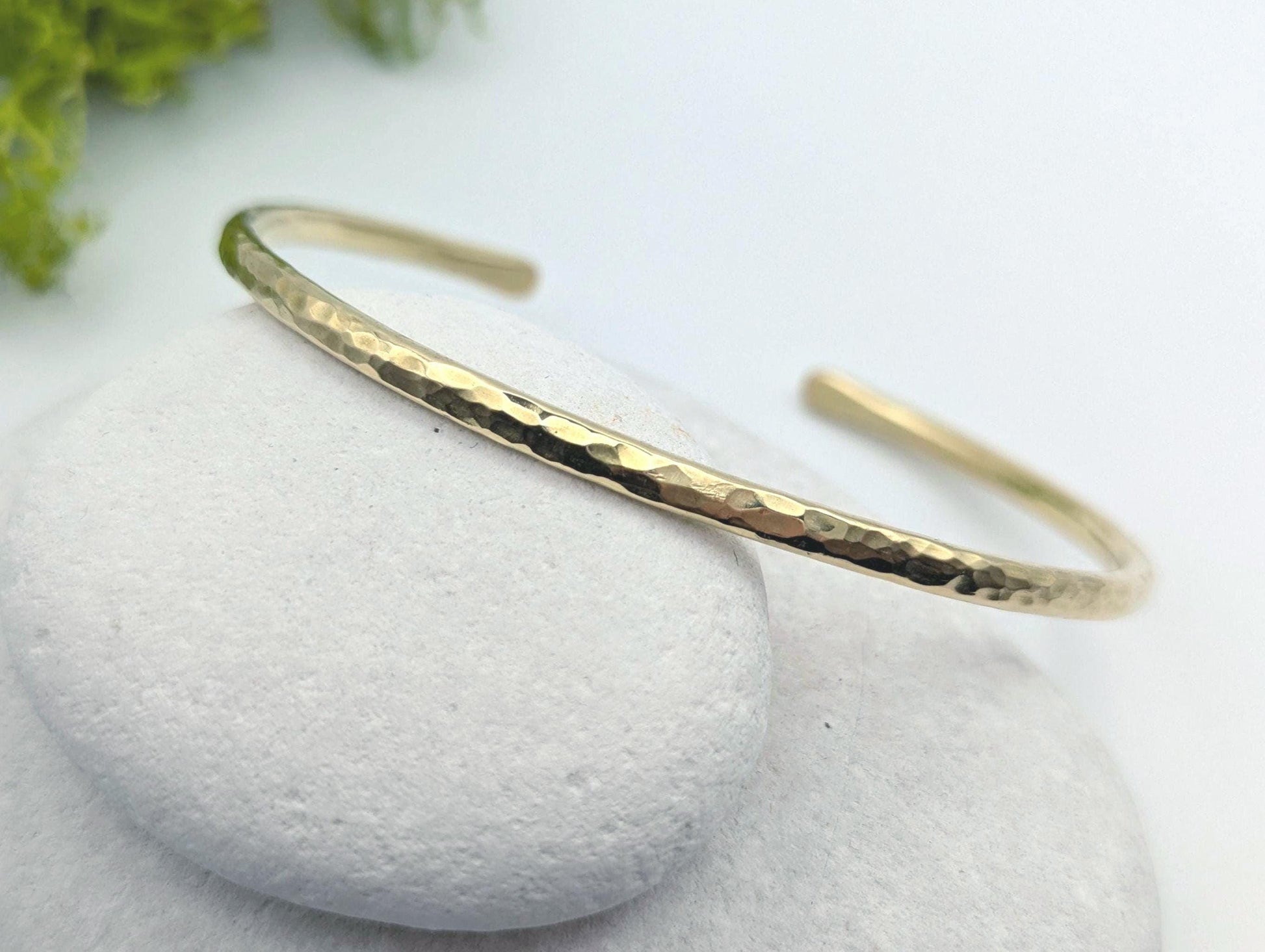 open cuff hammered texture sold brass bangle, is a beautiful sunshine gold colour