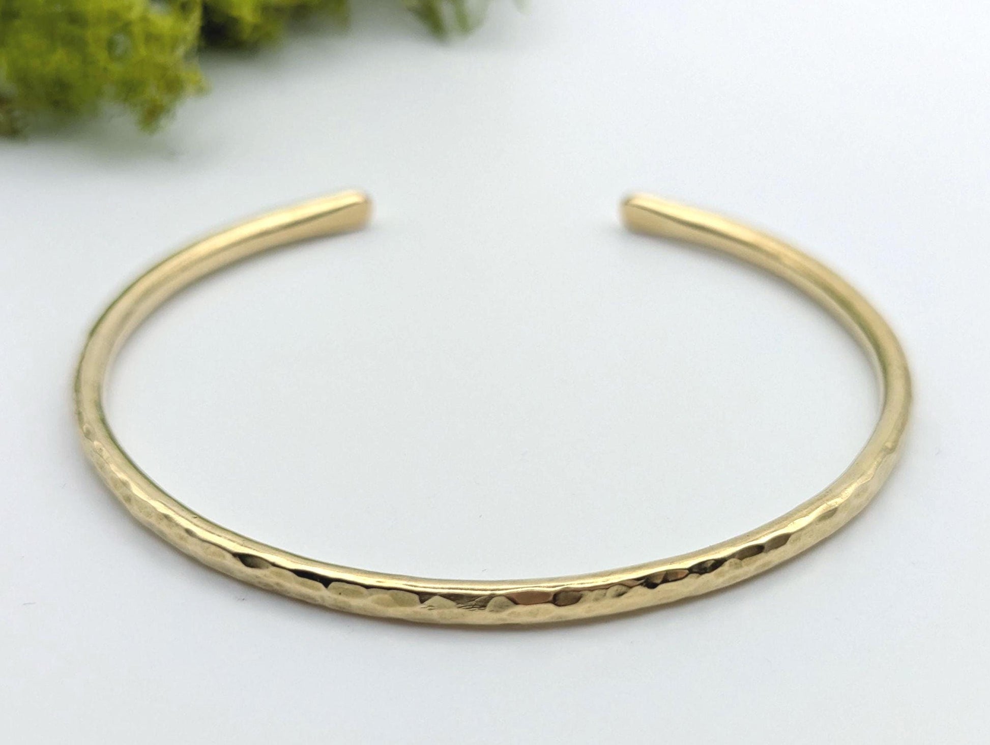 open cuff hammered texture sold brass bangle, is a beautiful sunshine gold colour