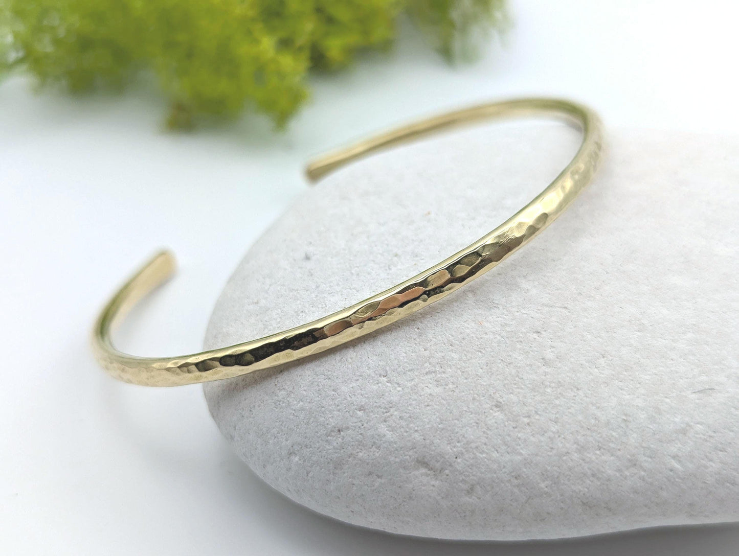 open cuff hammered texture sold brass bangle, is a beautiful sunshine gold colour