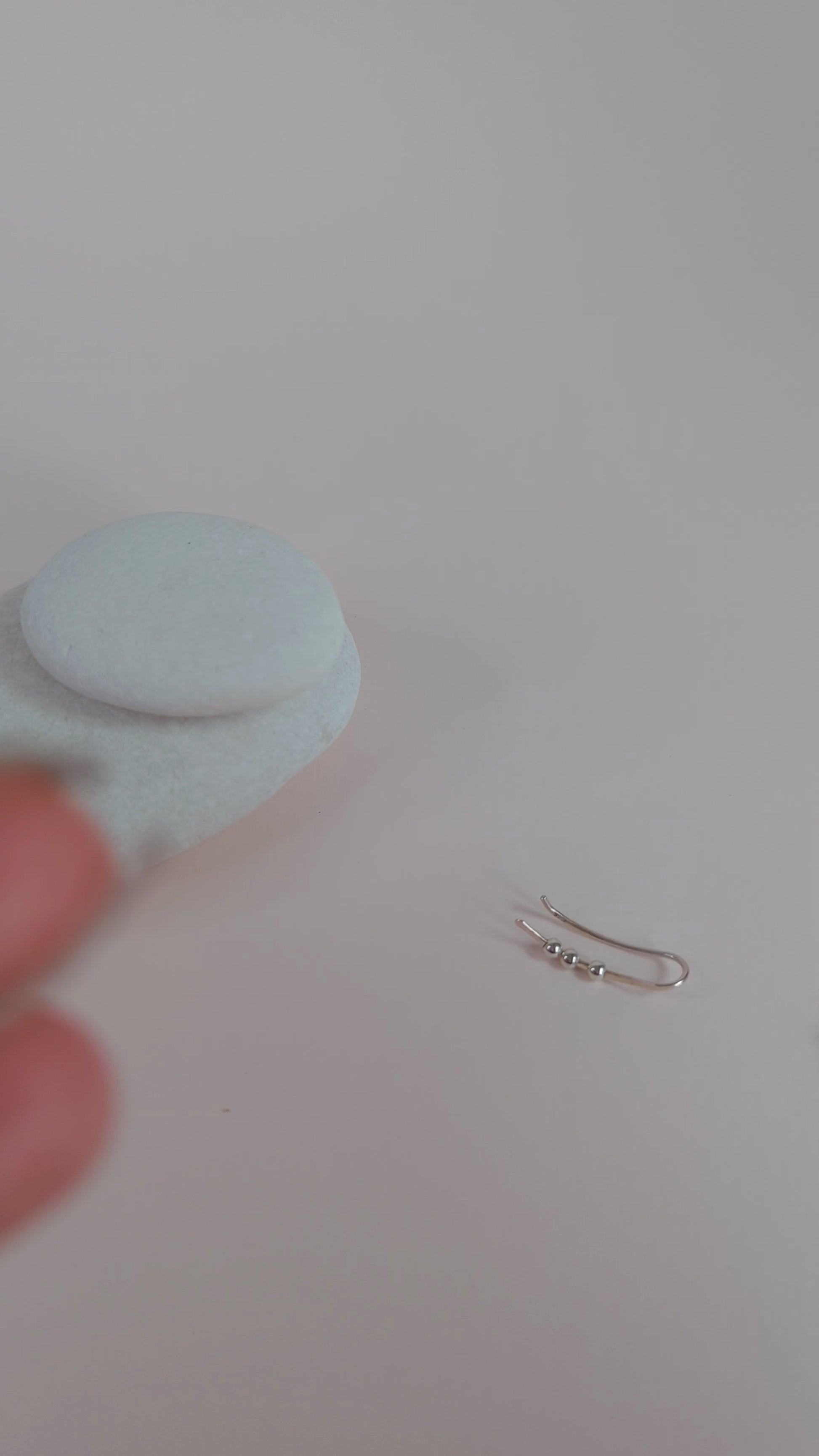 showing hammered texture shining when the ear climbers catch the light