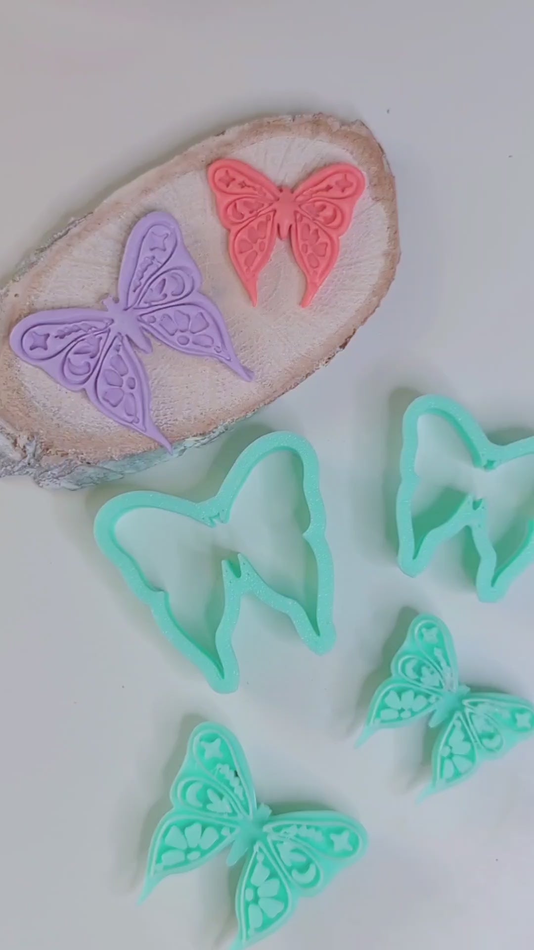 butterfly polymer clay cutter uk stamp set