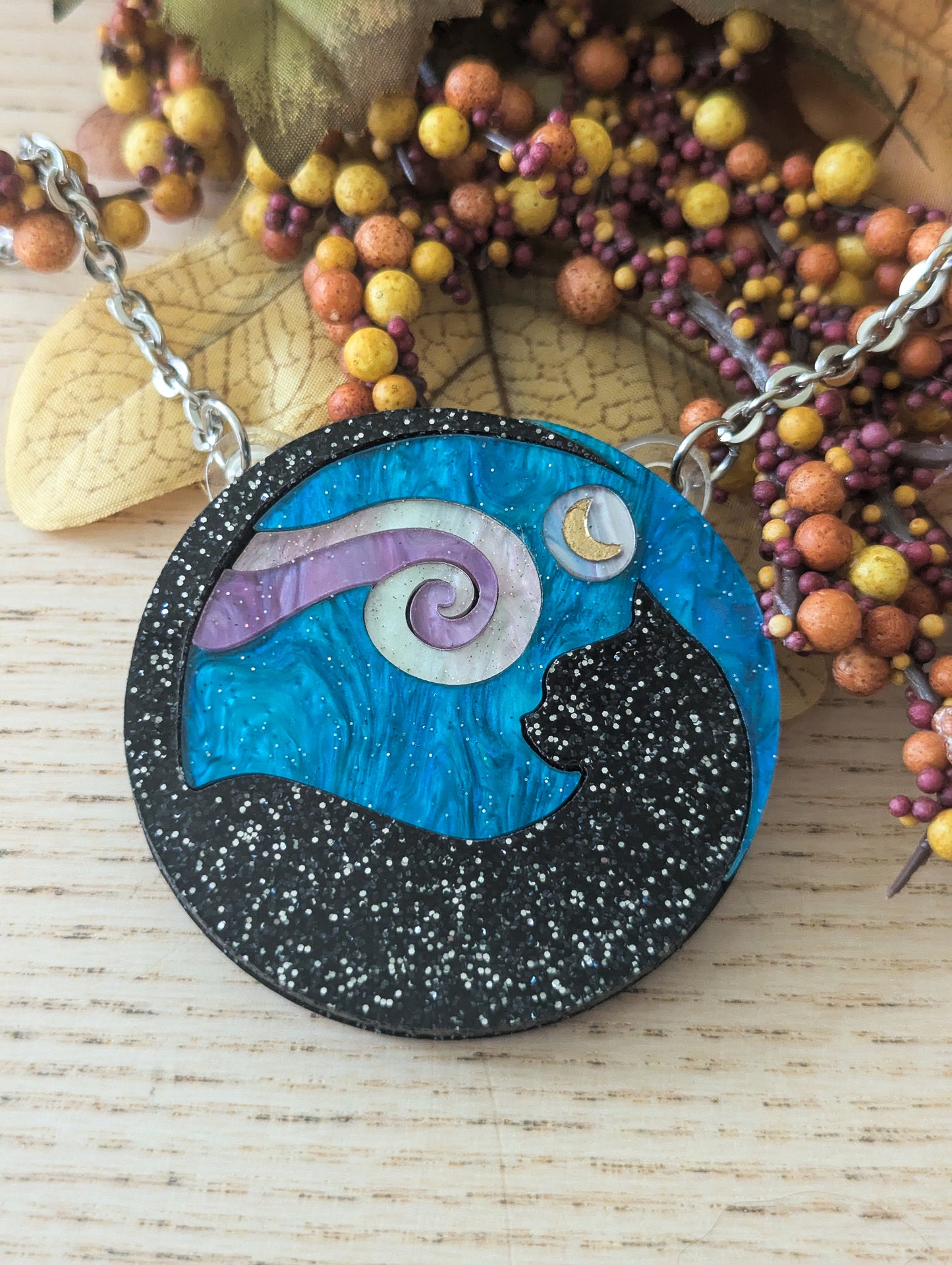 Halloween statement necklace - cat