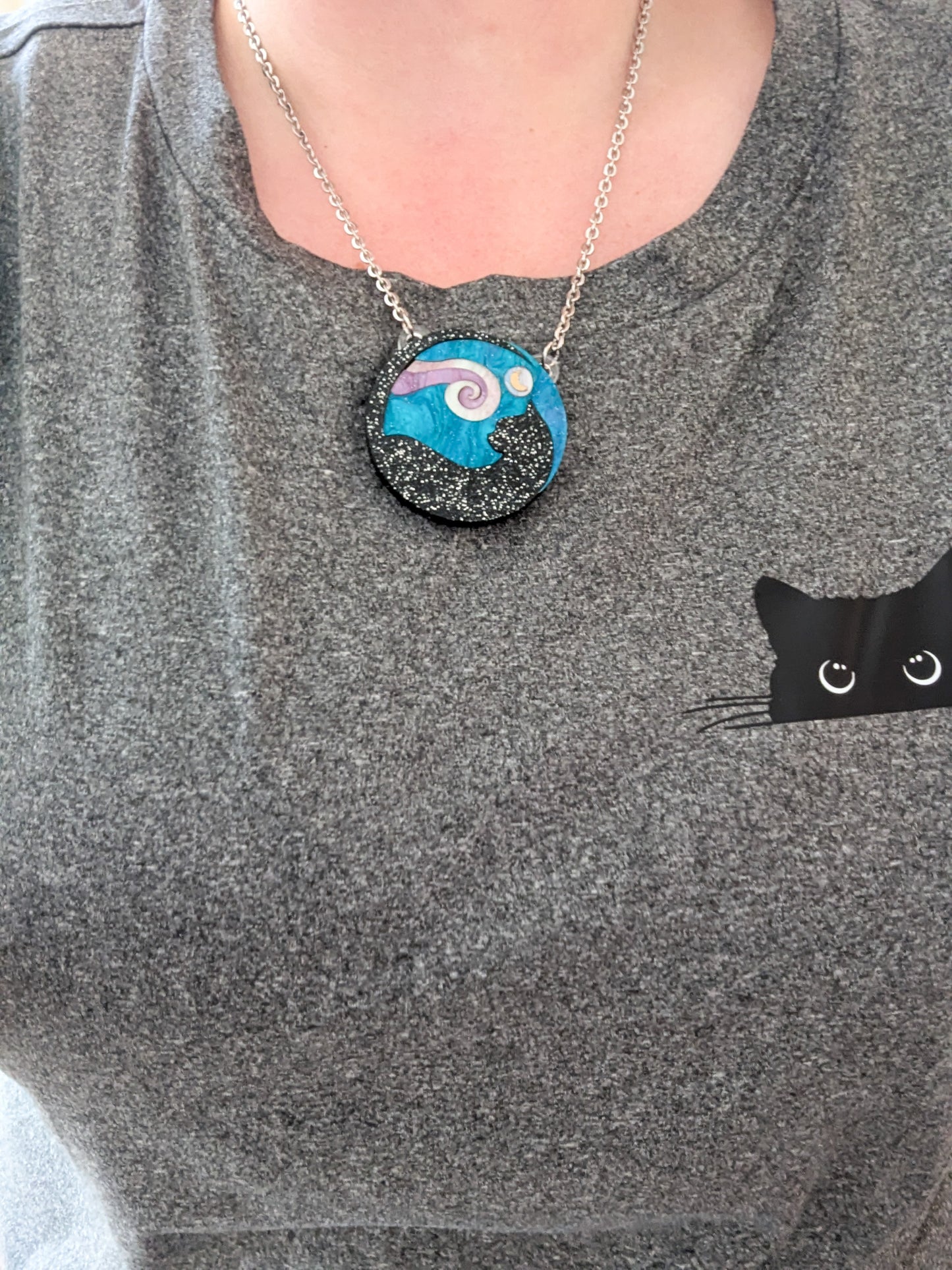 Halloween statement necklace - cat