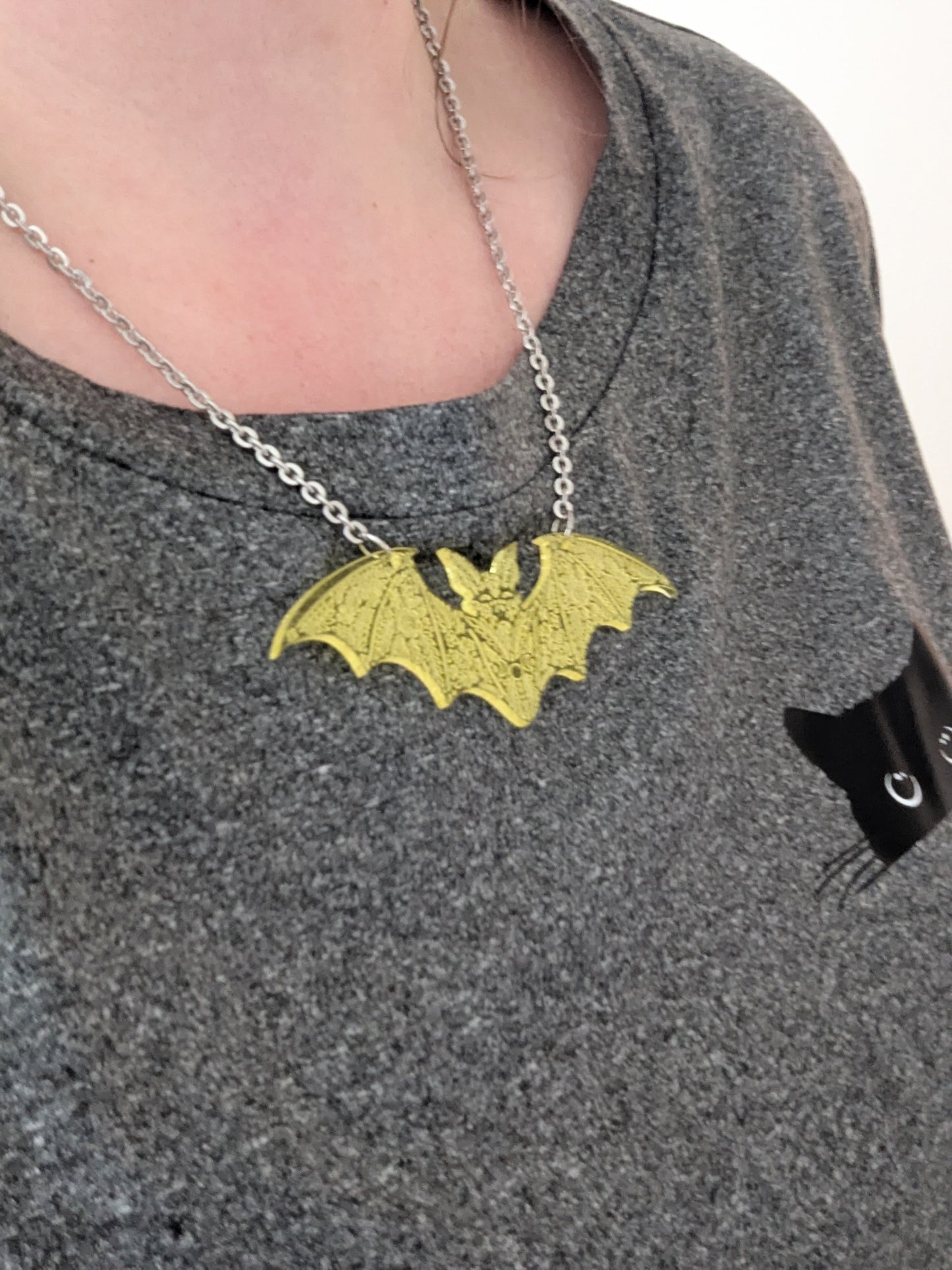 Halloween statement necklace - bat