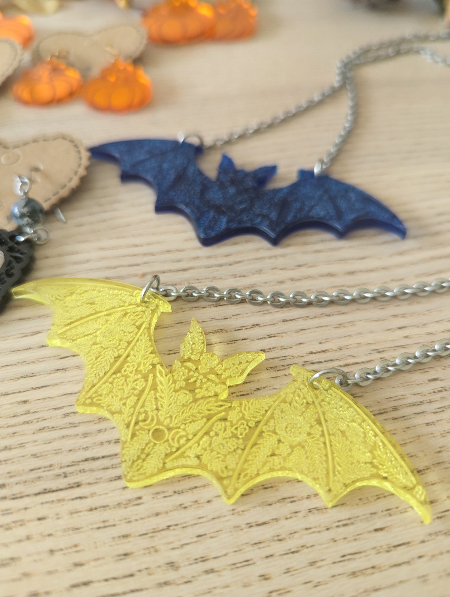 Halloween statement necklace - bat