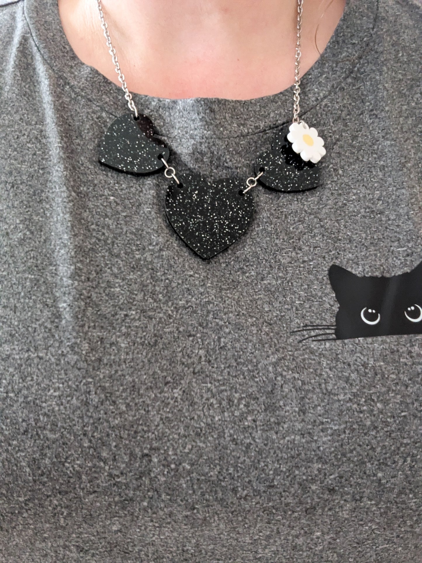 Halloween statement necklace -hearts