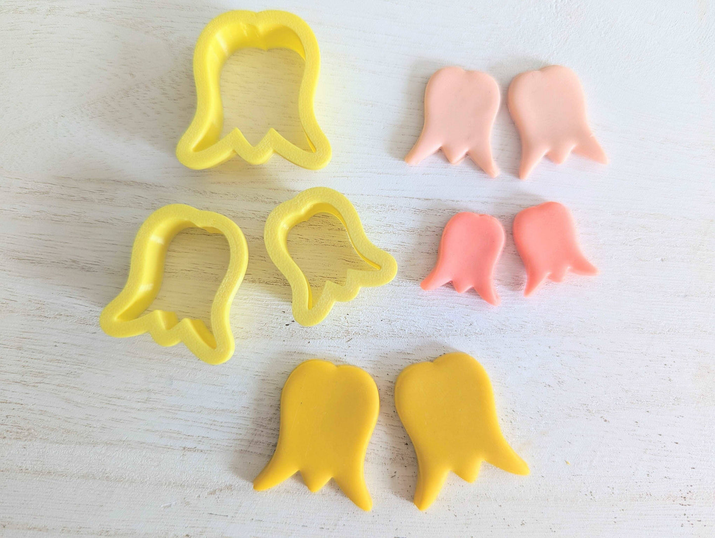 Polymer Clay Cutter Set | Tulip Flower Shapes, Small, Medium and Large Size Pop Arc