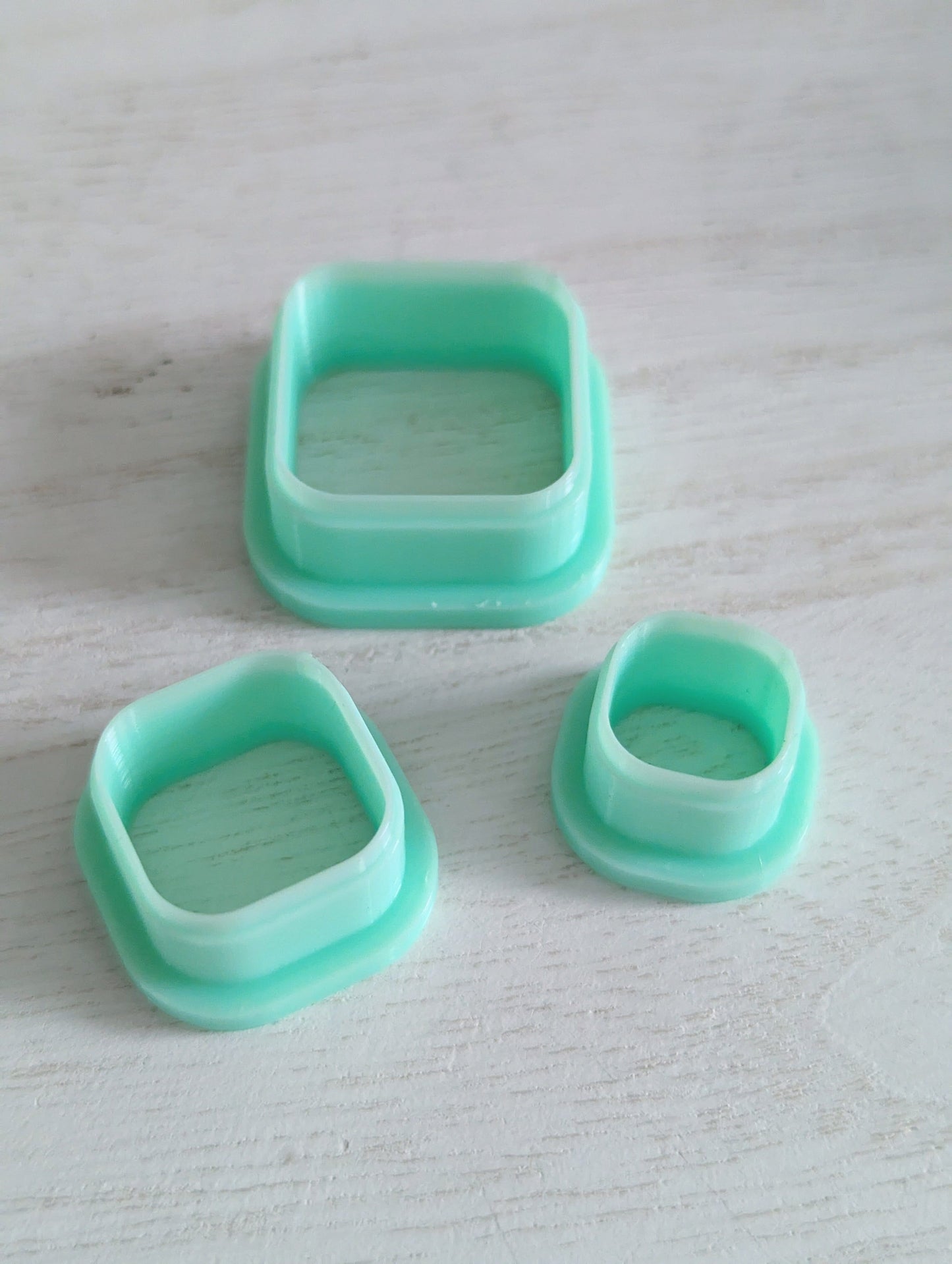 Polymer Clay Cutter Sets | Square Shapes, Small, Medium and Large Size | Jewellery Crafting, custom cutters Pop Arc SET A - SMALL