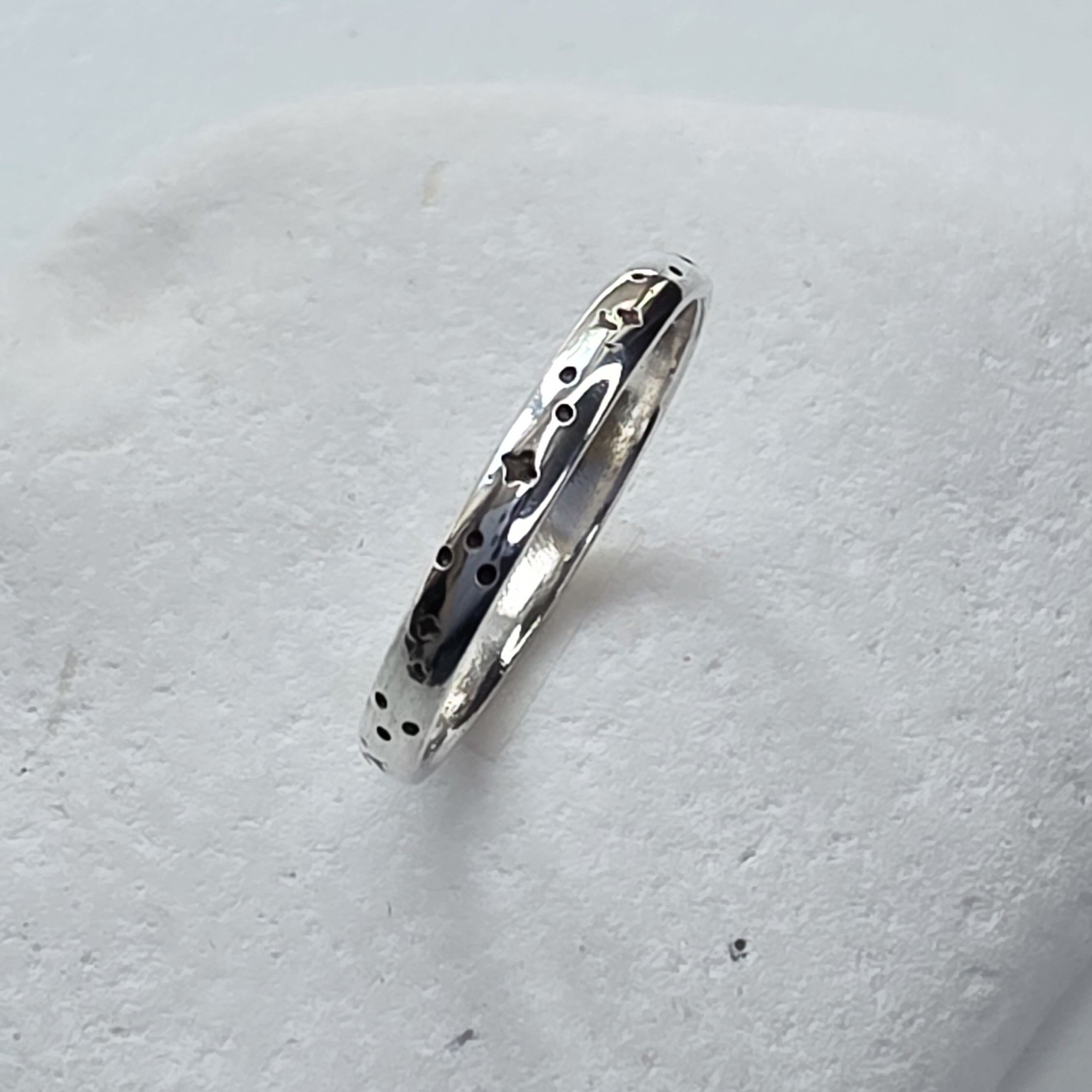 Celestial Star Band - Sterling Silver Stacker Ring
