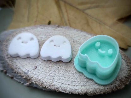 Sweet ghost stud or dangle earrings for Halloween - Polymer clay cutter