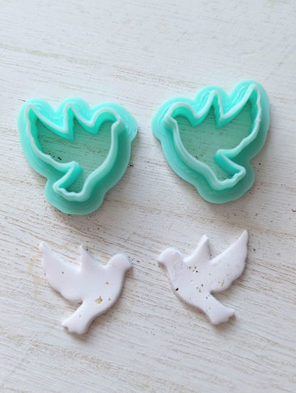 Polymer Clay Dove earring Cutter Set | Small and Large Size