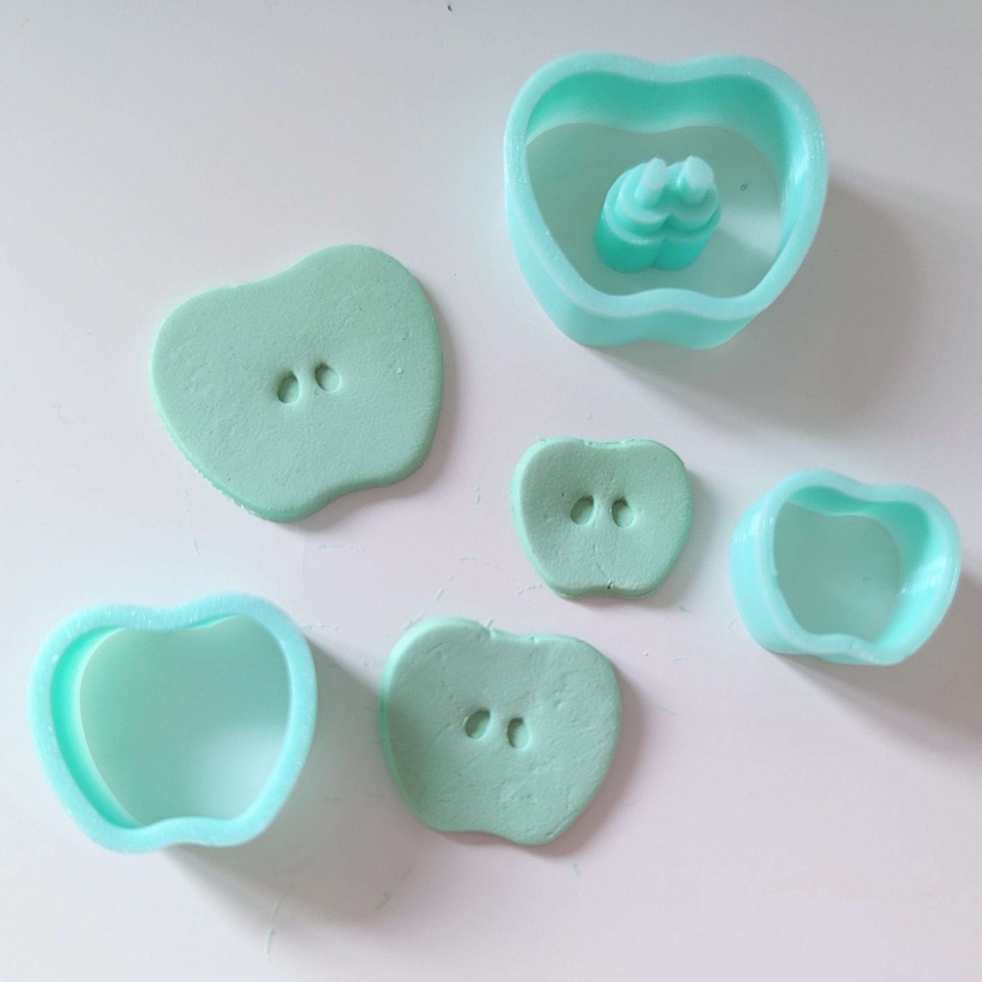 Apple polymer clay jewellery craft cutters