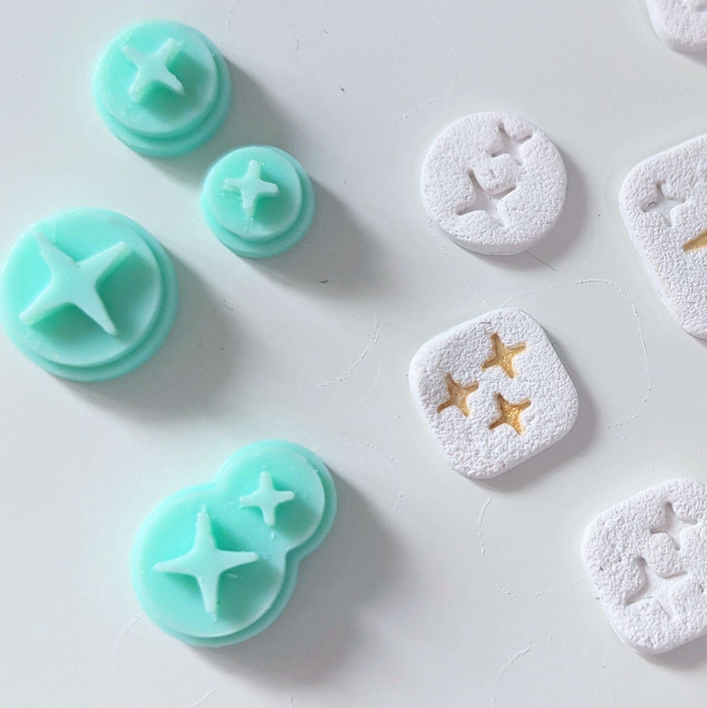 Stars, Polymer Clay Sparkle Stamp Set