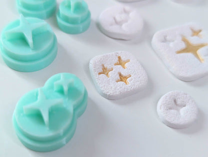 Stars, Polymer Clay Sparkle Stamp Set