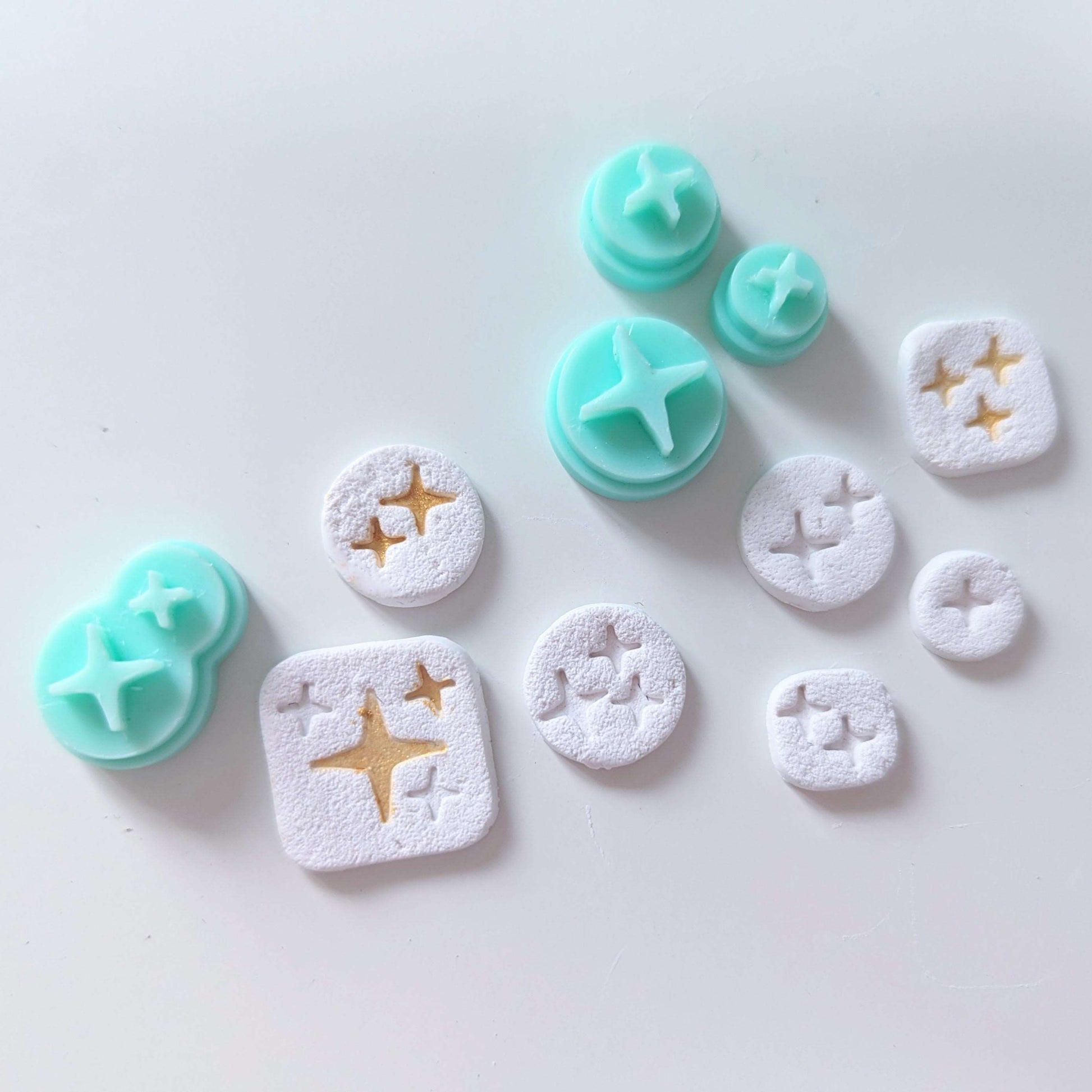 Stars, Polymer Clay Sparkle Stamp Set