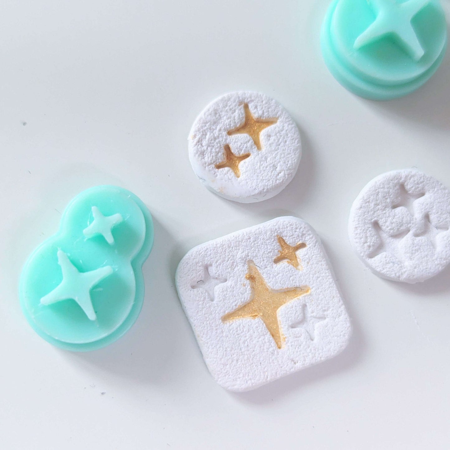 Stars, Polymer Clay Sparkle Stamp Set