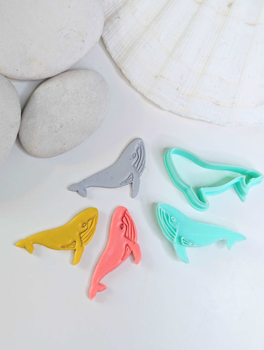 Cute Whale - Ocean Polymer Clay jewellery Cutter & Stamp Shape Set