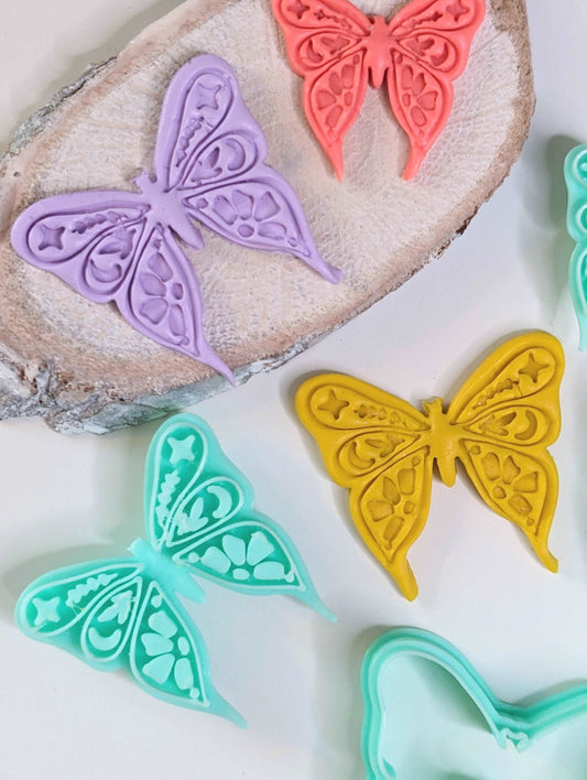 butterfly polymer clay cutter uk stamp set