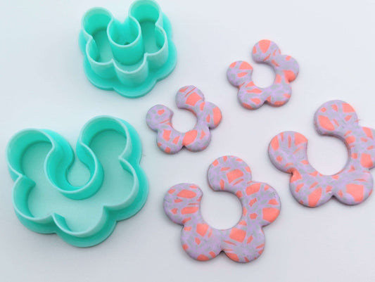 Split flower ring, Frill polymer clay jewellery cutter set