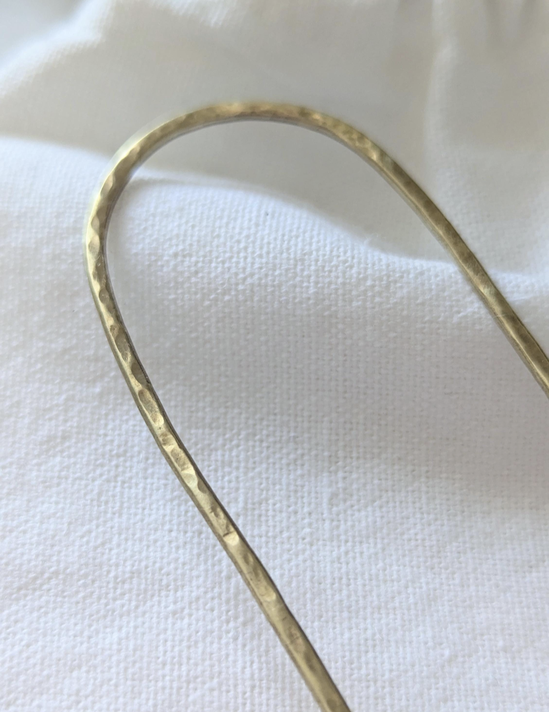 Hammered brass Gold Hair fork - minimalist hair accessory