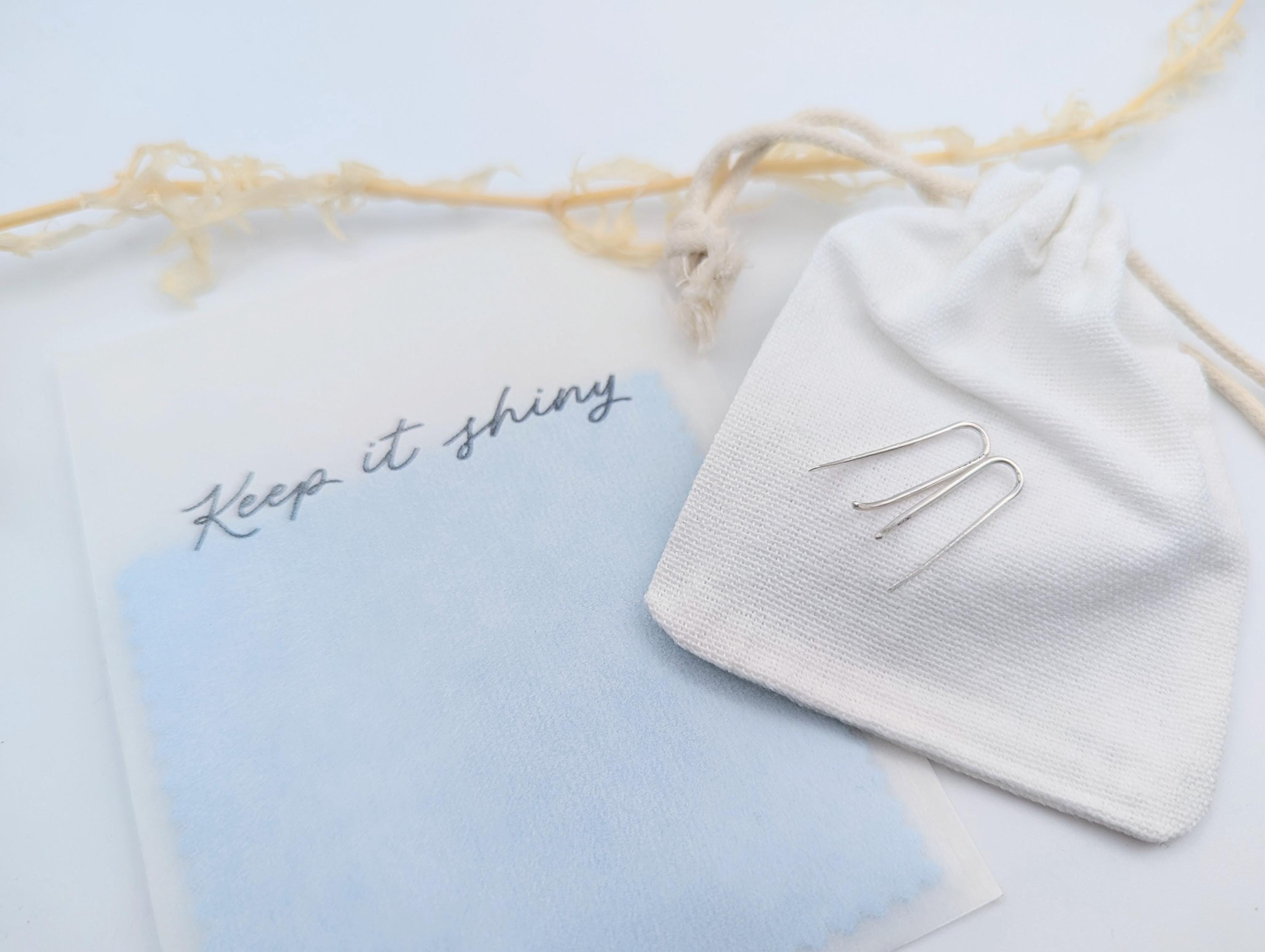 Textured sterling silver Ear climbers - cotton bag and cleaning cloths included