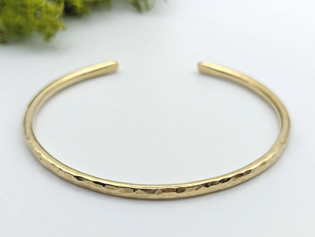 open cuff hammered texture sold brass bangle, is a beautiful sunshine gold colour