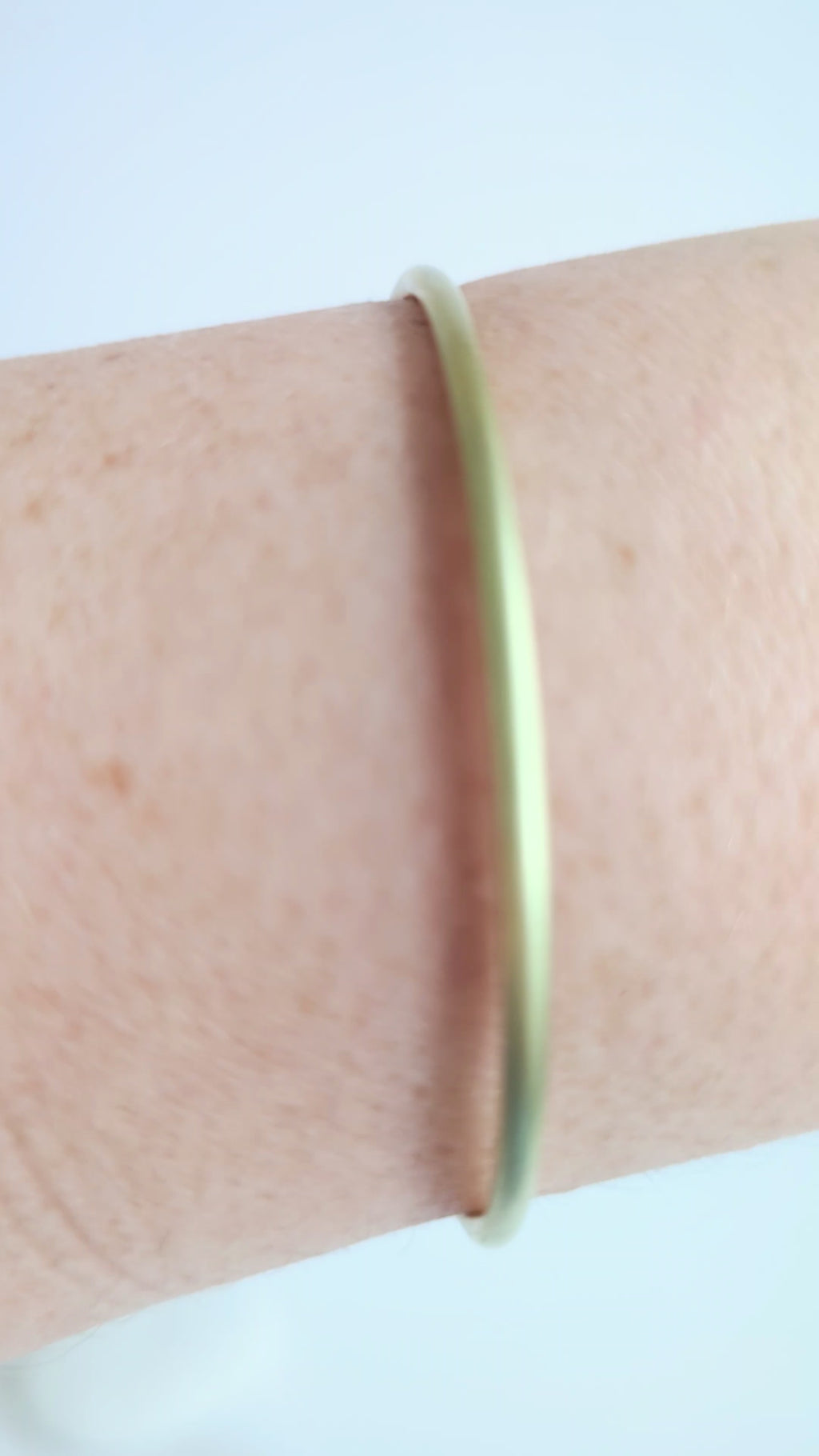Slim brushed gold arm cuff bangle