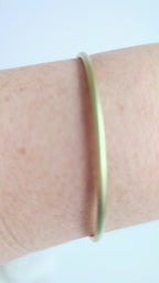 Slim brushed gold arm cuff bangle