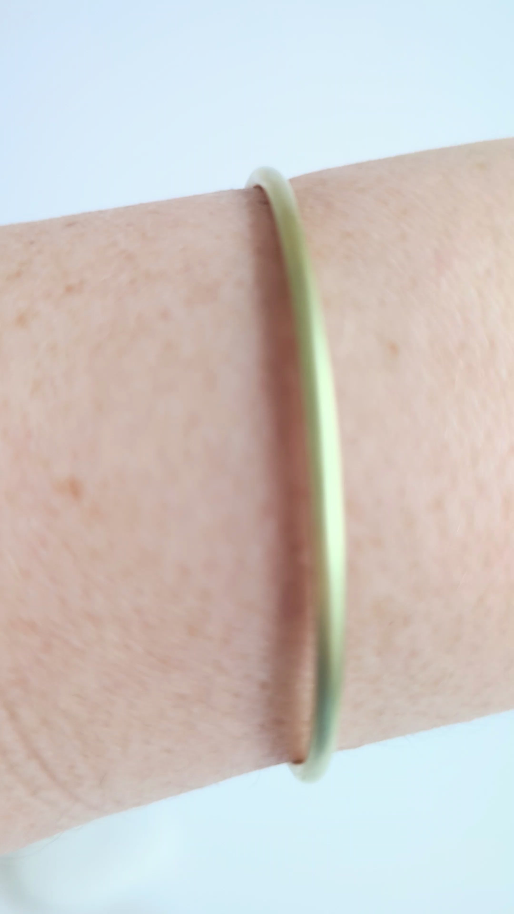 Slim brushed gold arm cuff bangle