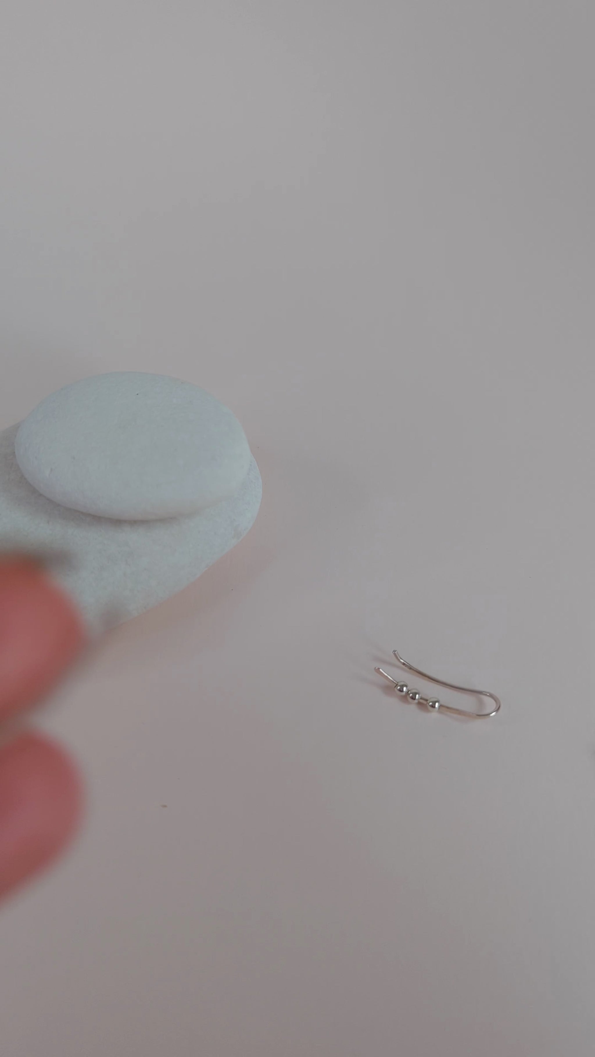 showing hammered texture shining when the ear climbers catch the light