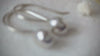 Dainty handcrafted 925 sterling silver pebble drop earrings with a hammered texture