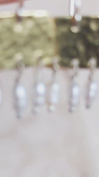 Roman style hammered brass gold squares with 3 seed pearl droplets hanging from each square | 925 Sterling Silver ear wires - mixed metals 