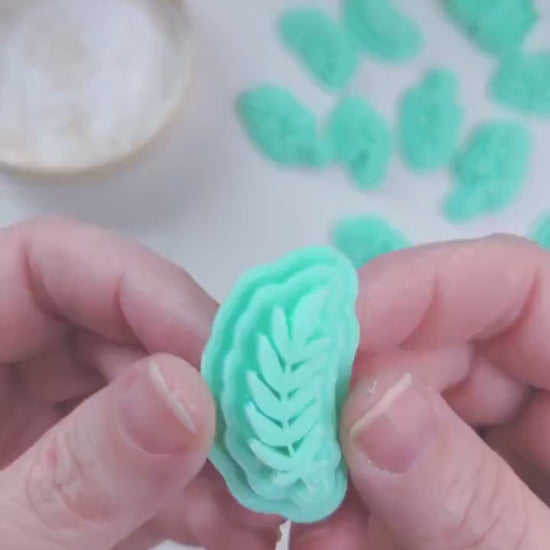 Micro Laurel leaf Clay stamp set
