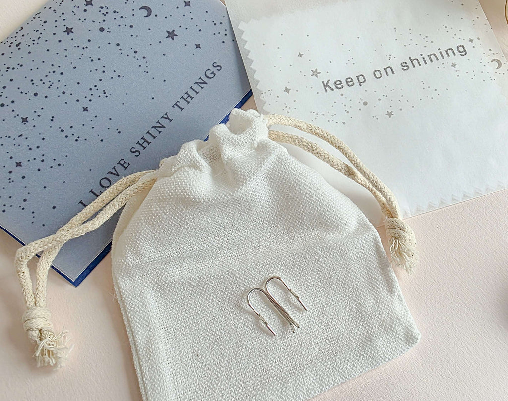 Mini Wave Sterling Silver Minimalist Ear Climbers: Wavey Handmade Crawler Earrings