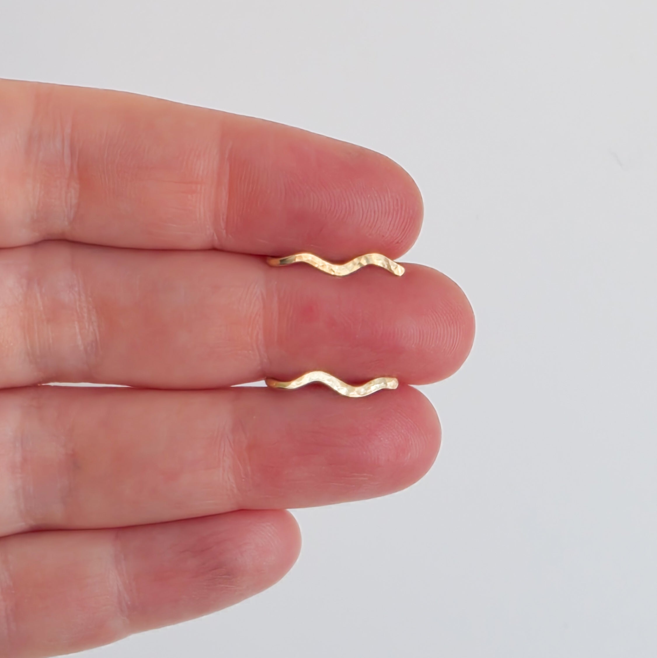 Wiggle Wave Sterling Silver + 14k Gold filled Ear Crawlers 