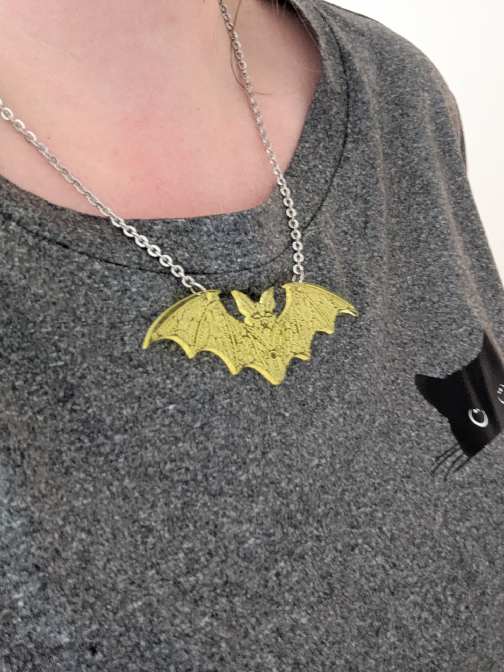 Halloween statement necklace - bat