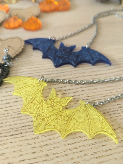 Halloween statement necklace - bat