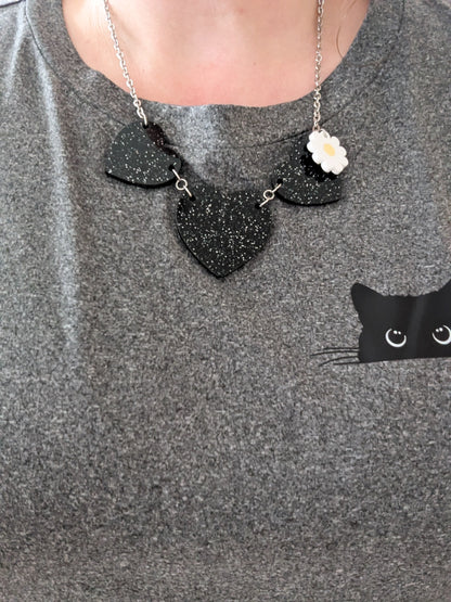Halloween statement necklace -hearts